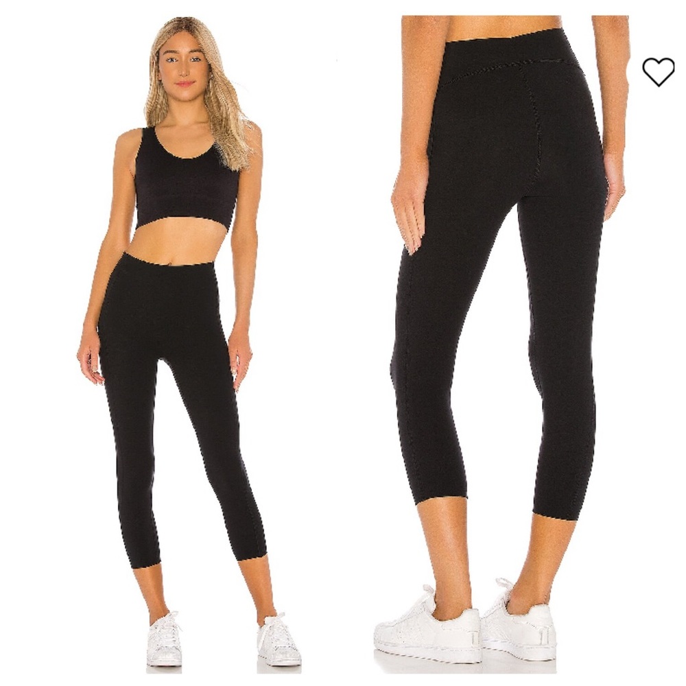 SPANX Look at Me Now Cropped Leggings in BLACK, XL.